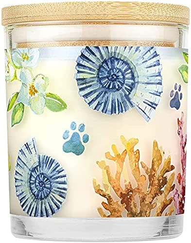 One Fur All Pet House Candle 2 Pack - Plant-Based/Soy Candle - Clean Burning Scented Candles, Long Lasting Pet Odor Candle for Home - Mediterranean Sea