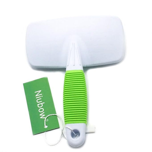 Professional Quality Pet Slicker Brush with Coated Pin Tips for Dogs & Cats - Gently Removes Mats & Loose Dead Hair Easily (Large, Green)