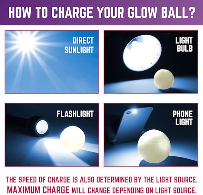 Chew King Glowing Fetch Ball, Dog Ball Toys, Ball Combo