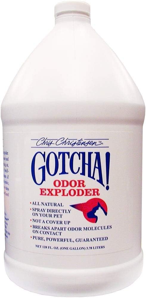 Chris Christensen Gotcha Odor Exploder Dog and Pet Odor Eliminator, Groom Like a Professional, Odor Neutralizer, Odor Deodorizer, Natural Food-Grade, Perfect for Pets, All Coat Types 1gal