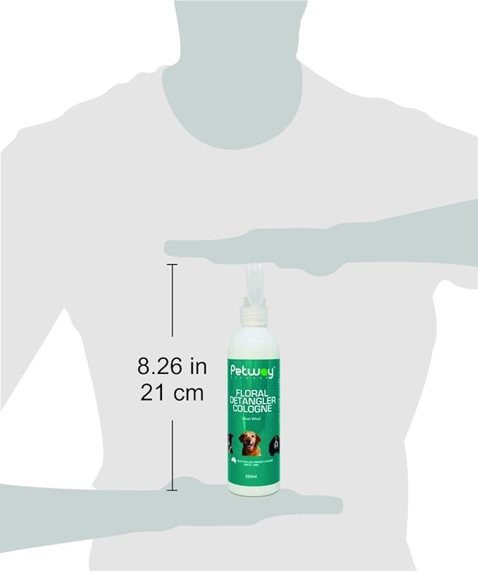 Petcare Floral Detangler Cologne for Dogs, Detangling and Dematting Spray with Deodorizing Qualities for Added Shine and Luster to The Coat, Dog Grooming Detangler Conditioner Spray, 250ml
