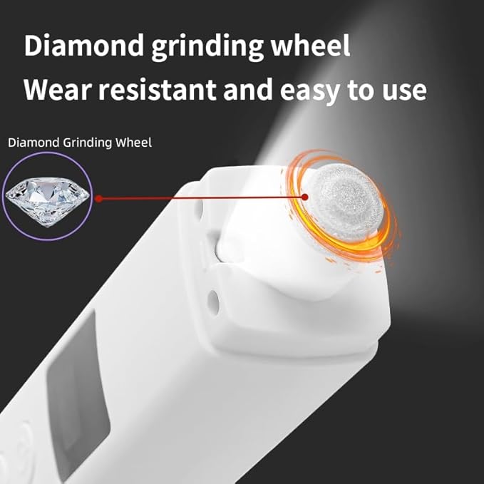 Dog Nail Trimmers, 4-Speed Dog Nail Grinder, Painless & Quiet Pet Nail Trimmer for Large Dogs, Medium & Small Dogs/Cats(2 Grinder Wheels)