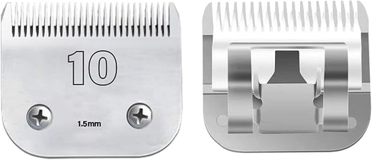 Clipper Blade Dog Grooming Compatible with Andis Clippers Carbon Infused Steel Detachable Ceramic Sharp Edge Also Compatible with Wahl/Oster Dog Clippers (3Pack #10:(1/16")(1.5mm))