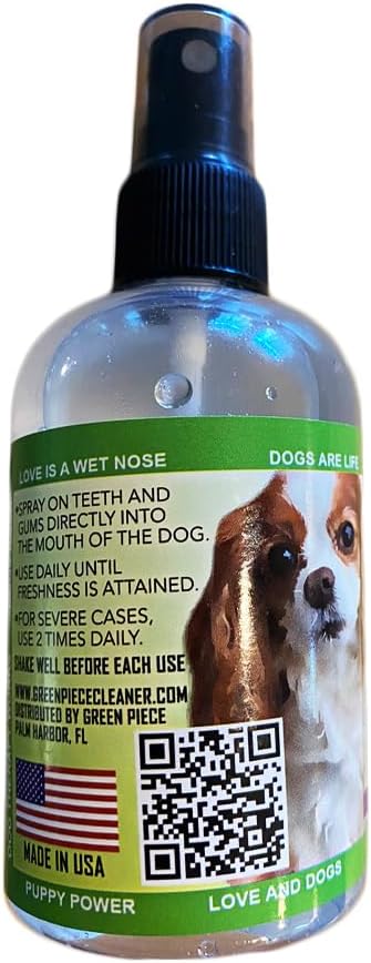 Green Piece® Chloe Breath Freshener and Deodorizer for Dogs - 100% Natural - Mint Flavor