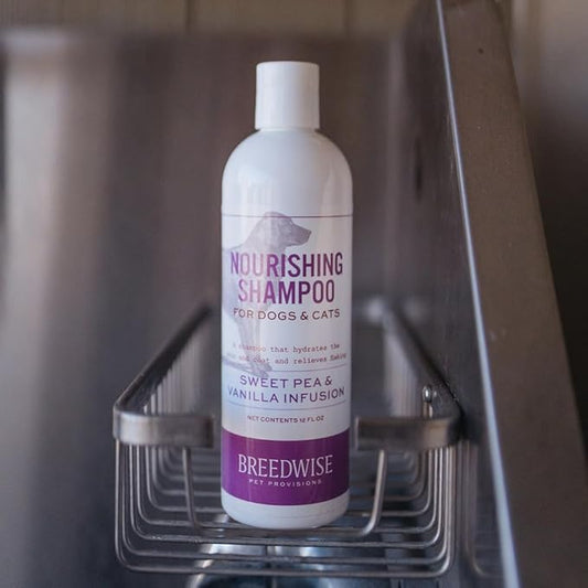 Dog Conditioner, Sweet Pea Vanilla Fragrance, Gentle Dog Bath Supplies for Soft and Shiny Coat, Ideal for All Breeds and Skin Types, 12oz (Shampoo (12oz))