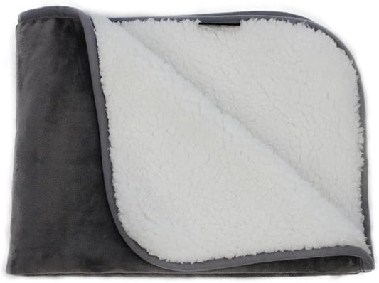 Bucephalus Waterproof Dog Blanket, Thick Reversible Soft Pet Blankets for Couch Bed Protection, Pee Proof Sherpa Fleece Blanket for Small Medium Large Dogs Puppy Cats Washable (Brown,25"×35")