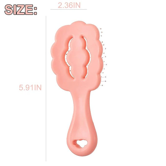 Cloud Shape Small Dog Grooming Brush - Soft Pin Brush for Gentle Detangling & Massage Puppy Hair Comb for Maltese, Shih Tzus, Yorkies, and Puppies, Pink