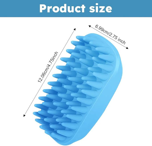 Saycker Dog Bath Brush, Pet Rubber Comb Dog Grooming Bath Brush, Multifunctional Shampoo Brush for Shower Scrubbing & Soothing Massage for Dogs Cats Pet Grooming Accessories