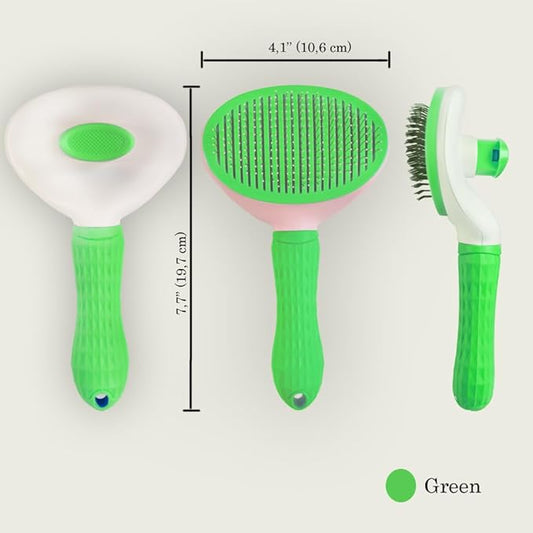 Self cleaning Slicker Brush, Cat Brush, Dog Brush, Shedding and Grooming Tool for Pets, Remove Loose Hair, Fur, Undercoat, Mats, Tangled Hair, Knots for Large Medium Small Sensitive Long or Short Hair