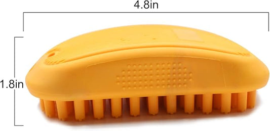 Pet Bath Brush Massage Brush Silicone Comb Dog Cat Massage Curry Brush Grooming Shower Brush for Shampooing Dogs Cats Small Animals with Short Long Hair Soft Rubber Bristles Washing