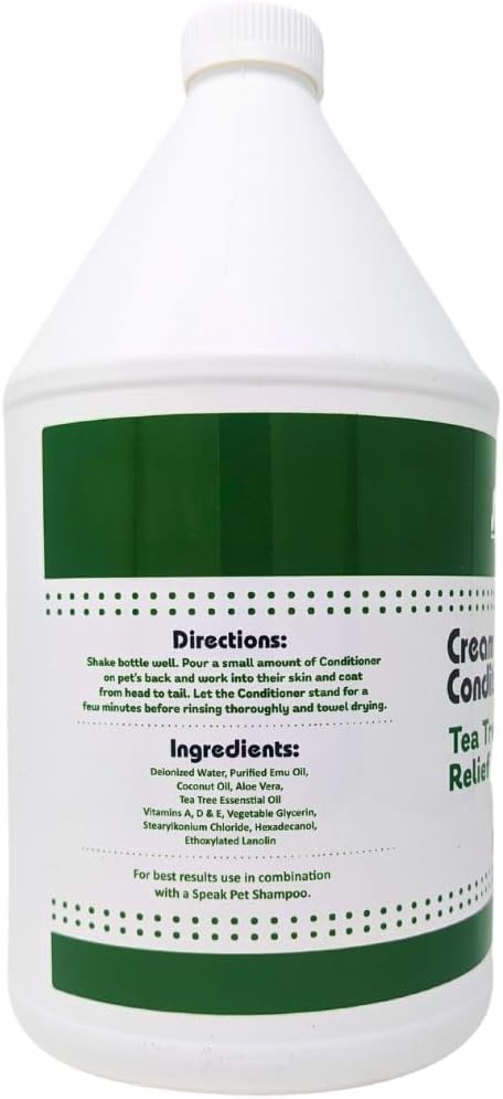 Dog Natural Cream Rinse Conditioner, Tea Tree, 1 Gallon