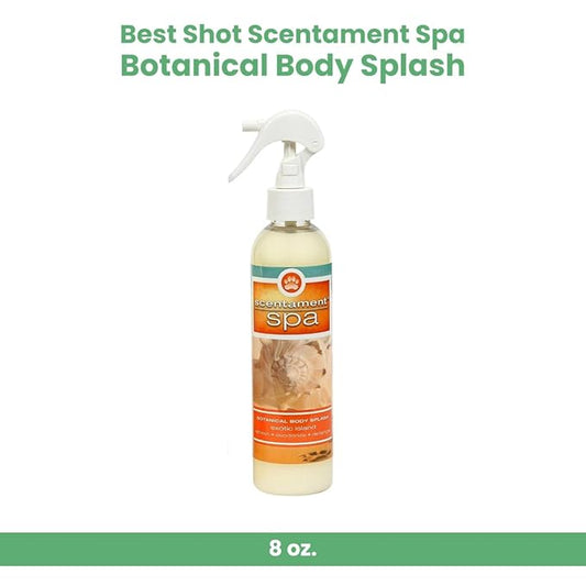 Best Shot Scentament Spa Botanical Body Splash, Detangler Spray, Hypoallergenic Body Spray for Pets, Cat and Dog Cologne Spray, Exotic Island, 8 Oz.