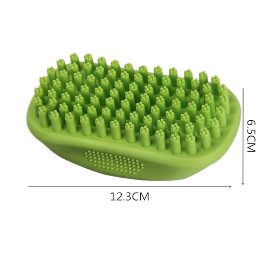 Dog Bath Brush for Grooming Deshedding Washing Massaging Scrubber Dogs & Cat Brush, Short/Long Hair Rubber Dog Brush Cleaning Grooming Pet Brush Green (No Handle)
