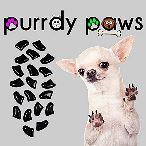 40 Pack Soft Nail Caps for Dog Claws Black Jumbo
