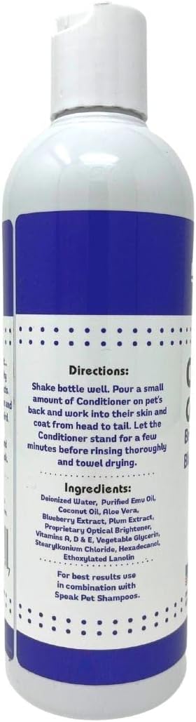 Dog Natural Cream Rinse Conditioner, Brightening Blueberry Plum, 17oz