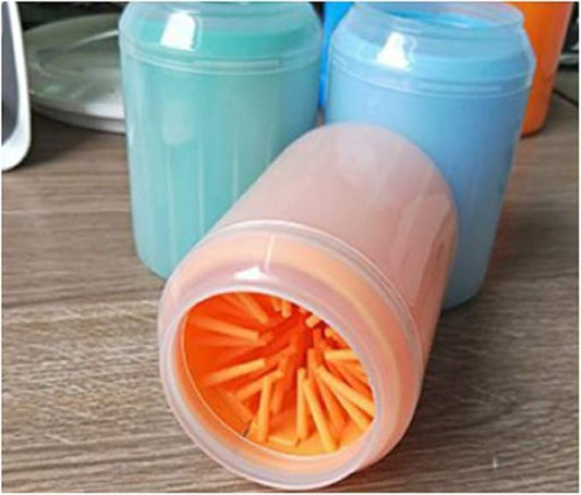 Dog Paw Handheld Cleaner Gentle Dirt and Mud Remover (Medium (Medium Breeds), Green)