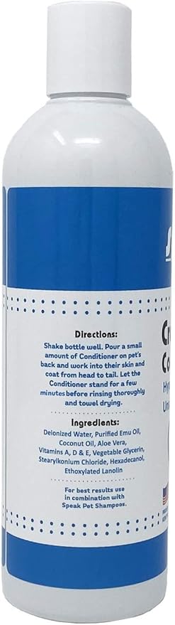 Dog Natural Cream Rinse Conditioner, Hypoallergenic Unscented, 17oz
