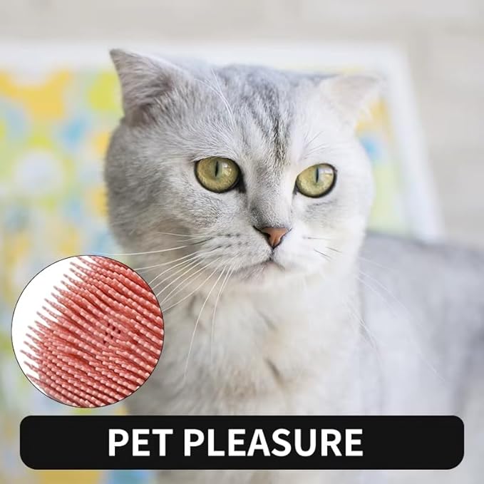 Pet Grooming Bath Brush with Shampoo Dispenser โ Soft Silicone Scrubber for Dogs & Cats โ Gentle Cleaning, Shedding, and Bathing Tool for Pets