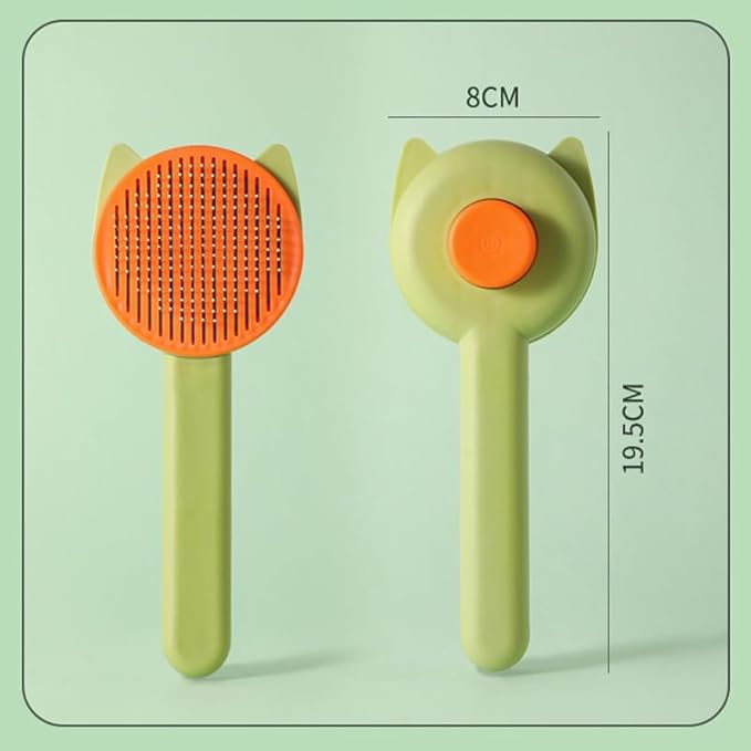 Premium Universal Pet Grooming Brush with Stainless Steel Pins Ideal for All Breeds Long Short Haired Cat and Dog,Ergonomic All-in-One Reduces Tanglesand PromotesHealthy Coat with Gentle (Green)