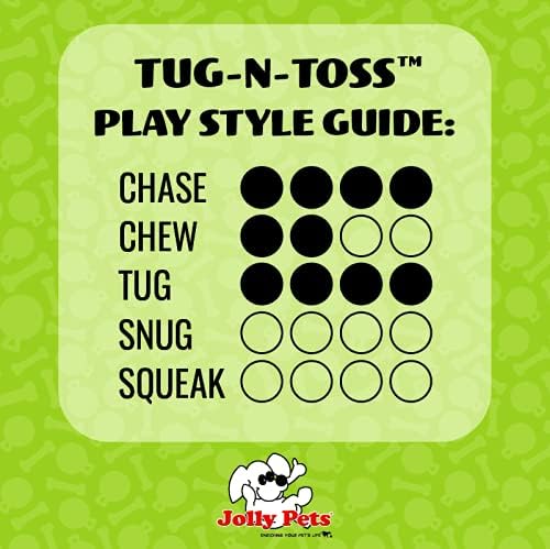 Jolly Pets Tug-n-Toss Heavy Duty Dog Toy Ball with Handle, 10 Inches/X-Large, Orange, Large Breeds