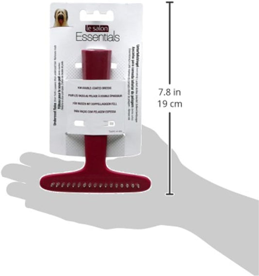 Le Salon Essentials Single Undercoat Dog Rake, Short-Tooth 17-Pin Rake