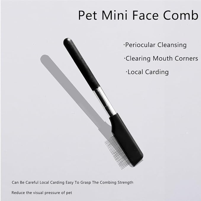 Dog Tear Stain Remover Comb, Cleanser scissors remove Floating Hair,Dog Cat Grooming Comb Pet Tear Stain Remover Combs Fine Tooth Grooming Removal Tool (Black)