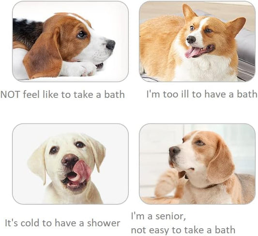 10pcs Free Rinse Dog Wipes,Scrubbing Gloves for Cats and Dogs, Grooming Gloves and Pet Wipes with Lotion Formula, Deal with The Stinky Dogs and Wipes Cleaning Cat Fur