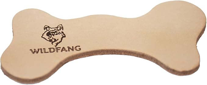Wildfang Leather Bones for Dogs - Long Lasting Dog Chew Stick, Leather Chew Toys for Dogs, Leather Dog Toys, Leather Dog Chews, Leather Dog Bones, Leather Dog Toys for Aggressive chewers, L