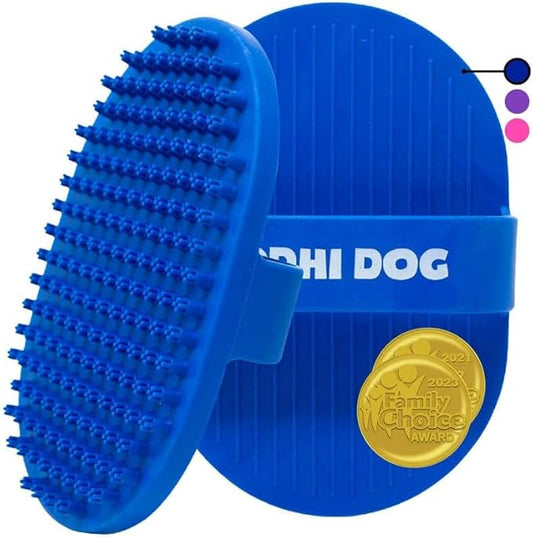Bodhi Dog Shampoo Brush - Pet Grooming & Bath Supplies for Cats and Dog - Bath Brush for Long & Short Hair - Premium Scrubber for Shower, Bathing & Massage (Two Pack, Blue)