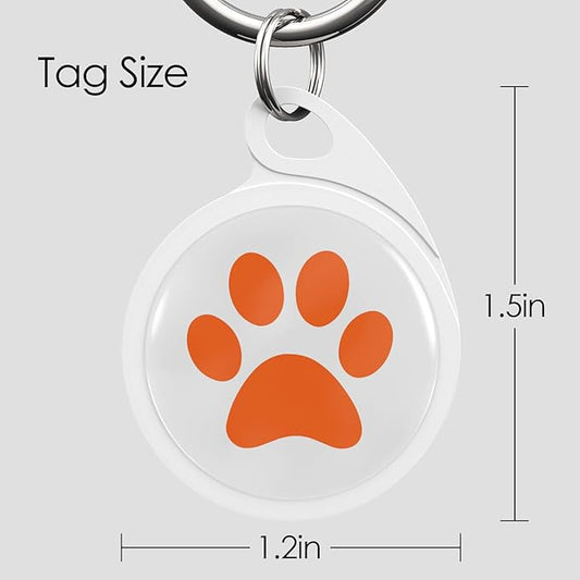 QR Code Dog Tag, Smart ID Tags, Dog Tags Personalized Lightweight Silent ID Tag for Kids Pets Bags Keys, Orange