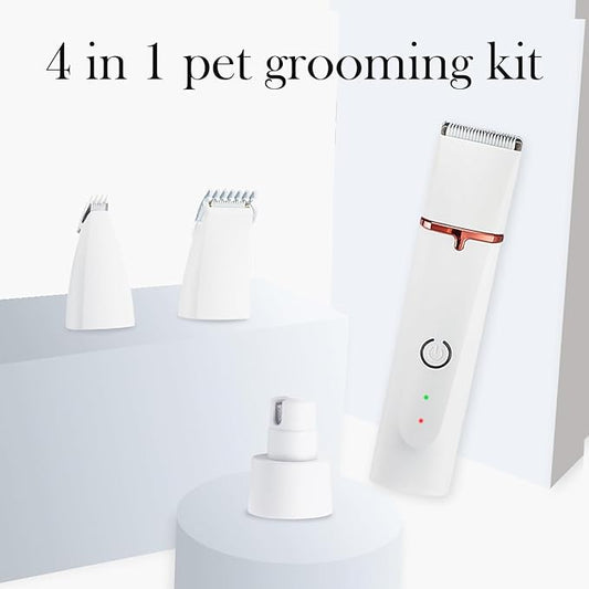 Dog Clippers for Grooming, Low Noise Rechargeable Waterproof Cordless Electric Quiet Pet Hair Trimmer, Dog Grooming Kit for Small & Large Dogs Cats Pets with Thick Coats