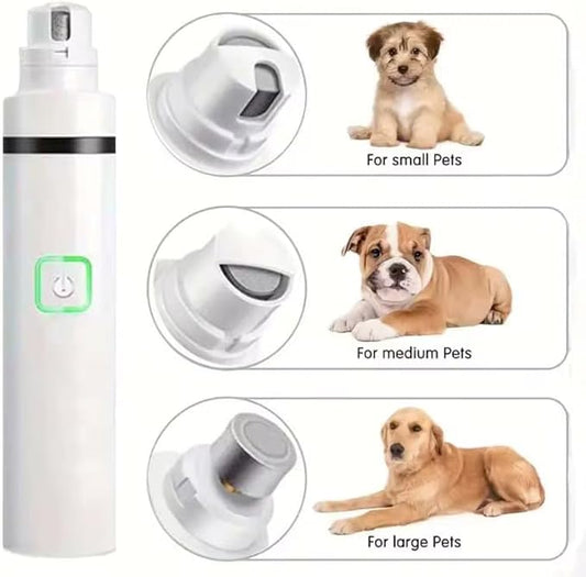 Dogs Hair Clippers Grooming Kit with Nail Grinder,3-in-1 Electric Rechargeable Pet Claw Care Trimmer, Dog Grooming Clippers,Nail Shaver & Grinder,Grooming kit for Poodles,puppy grooming kit, (White)