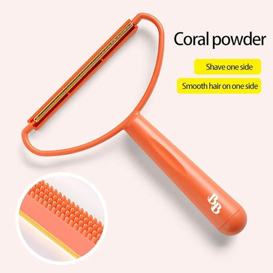 Pet Hair Removal Tool, 2-Sided with Shave and Smooth Surfaces, Large Size, Pet Cleaning Brush for Furniture (Orange)