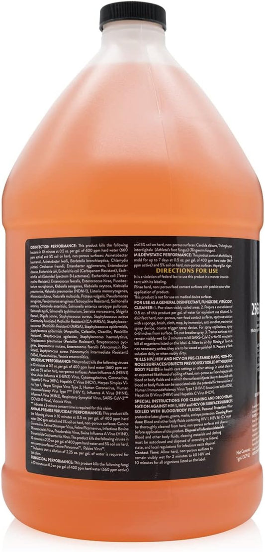 256:1 Disinfectant, 1 Gallon - Liquid Concentrate Disinfectant and Deodorizer, Sanitizer for Veterinary Clinics and Kennels, Effective Against Viruses and Bacteria (Fresh and Clean)