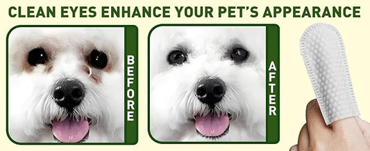 ORDORA PET Eyes Wipes for Dogs & Cats - Remove Tear Stain, Eye Debris, Discharge, Mucus Secretions - Chamomile Pet Cleaning Grooming Deodorizing Wipes for Eyes, Face - 50 Count