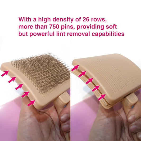 Pet Slicker Brush for Large Dogs, Wooden Handle with Stainless Steel Soft Pins, Gently Remove Tangled, Loose Undercoat and Mats Hair, Pet Grooming Tool, Wool Needle Felting Brush (8" Quick Cleaning)