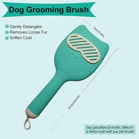Soft Bristle Cat-Ear Puppy Brush and Cloud Shape Small Dog Grooming Brush