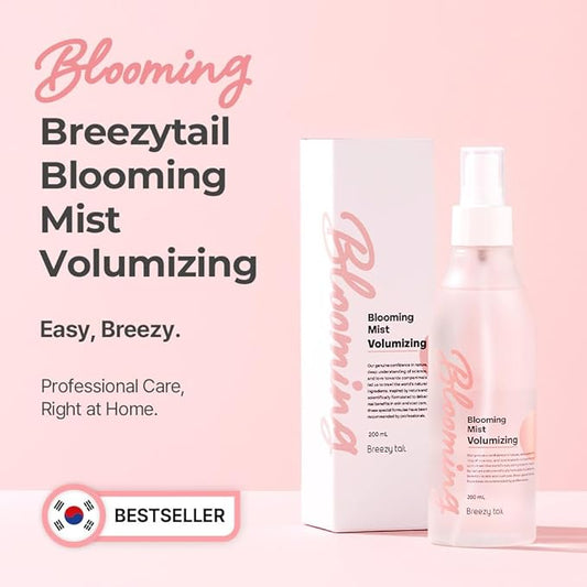Blooming Volumizing Mist, Loved by Top Korean Groomers, Adds Volume and Shine – Easy Breezy, Professional Care at Home (6.76 fl oz/200 ml)