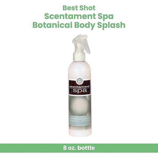 Best Shot Scentament Spa Botanical Body Splash, Body Spray For Pets, Cat And Dog Cologne Spray, Cucumber Melon, 8 Oz.