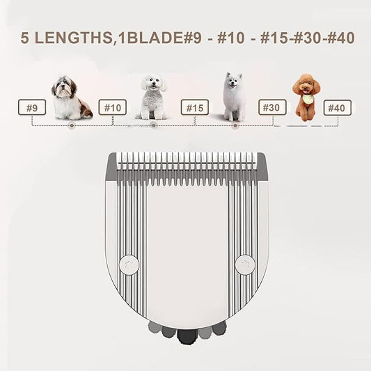 Adjustable Blades Compatible Professional Pet Dog Cordless Hair Clipper