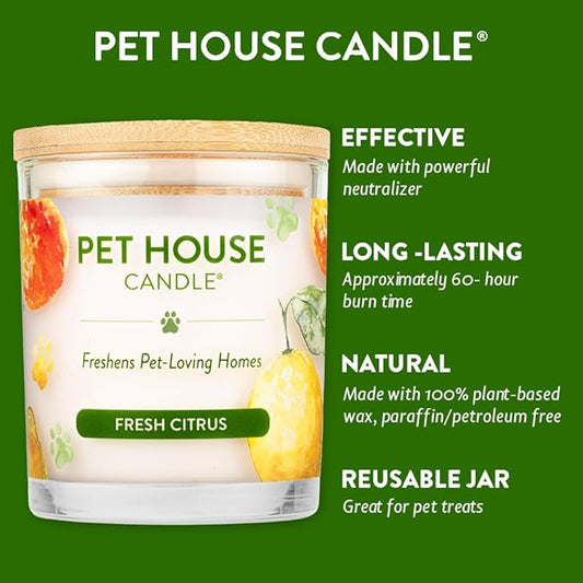 One Fur All Value Pack, Scented Pet Friendly Candles, Room Spray and Car Air Freshener, Long Lasting Pet Odor Solutions for Home - Fresh Citrus