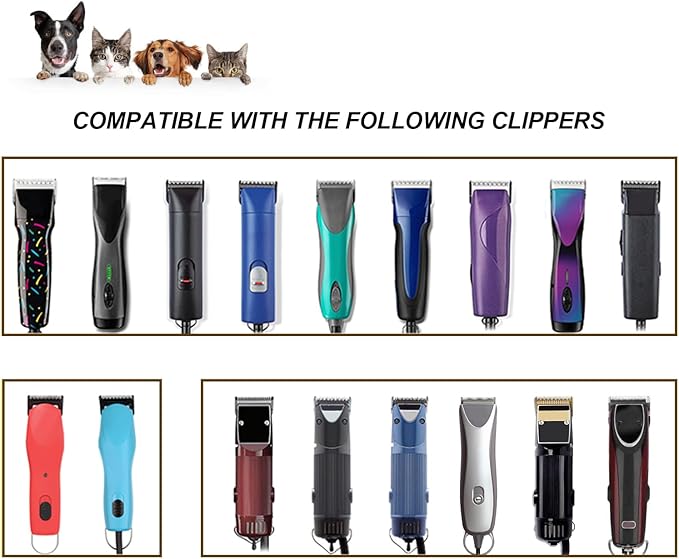 3 Color 40# Detachable Pet Dog Grooming Ceramic Blades,Compatible with Andis,Oster A5,Wahl KM-10 Series,Size #40 Blade 1/100-Inch 0.25MM Cut Length(Silver+Black+Golden)