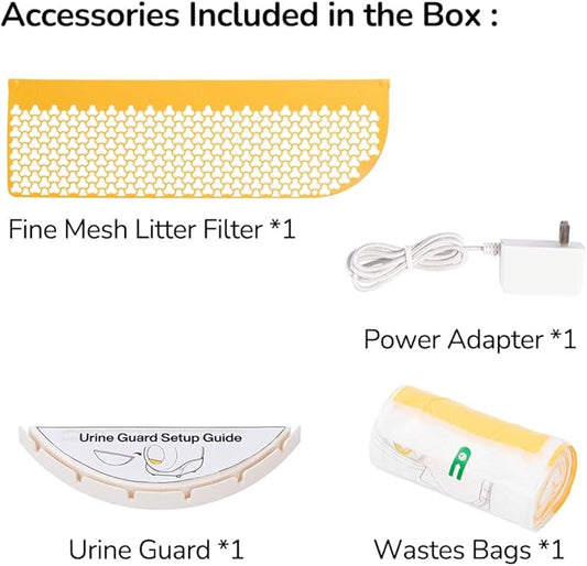 Furrytail Automatic Litter Box Pro – Self-Cleaning, Odor Control, Spacious Interior & Large Waste Bin, Includes Litter Tracking Mat with APP Control