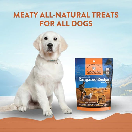 Addiction Meaty Bites All Life Stages Grain-Free Premium Kangaroo Dog Treats - 4 Ounces