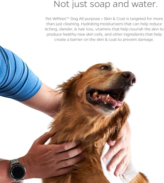 Pet Parents® Pet WiPees™ Dog All Purpose + Skin & Coat Pet Wipes, Pet Wipes for Dogs, Dog Wipes & Puppy Wipes, Paw Wipes for Dogs (100 Count (Pack of 1), Calming)