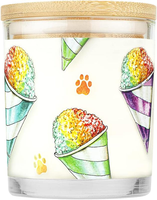 Pet House 9 oz Snow Cone Scented Pet Odor Candle, Clean Burning, Long Lasting, Plant Based Spring, Summer Scented Soy Candle, 60 Hour Burn Time