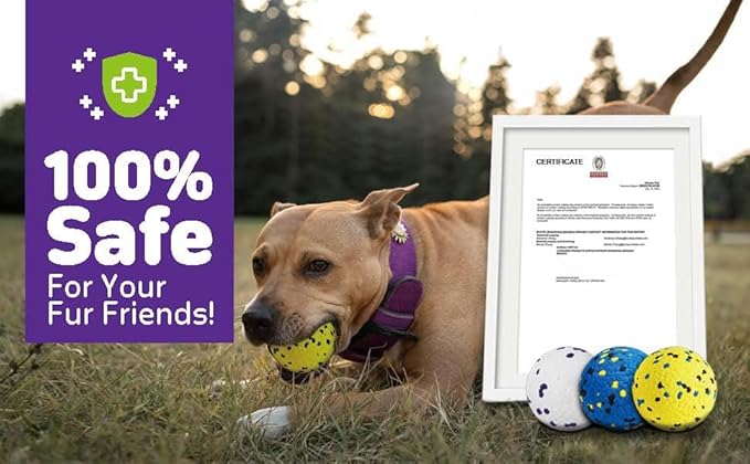 Dog Balls Tennis Ball Dog Toys for Aggressive Chewers, Durable Teething Dog Toys Floating Water Toy Fetch Balls for Large, Medium Small Dog and Puppies (1 Ball)