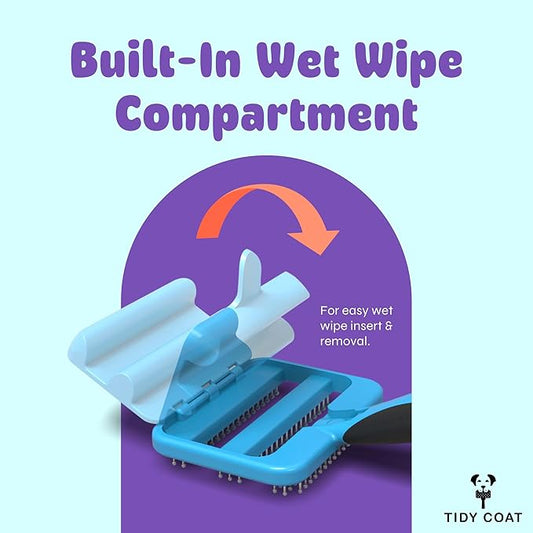 Tidy Coat™ Wet Wipe Dog Brush, Dog Grooming, Dog Accessories,
