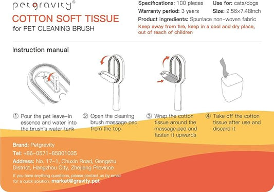 Pet Cotton Tissue for Pet Cleaning Brush Cats Dogs Wipes for Pet Paw Eye Stains Ear Coat Extra Strong Soft Portable