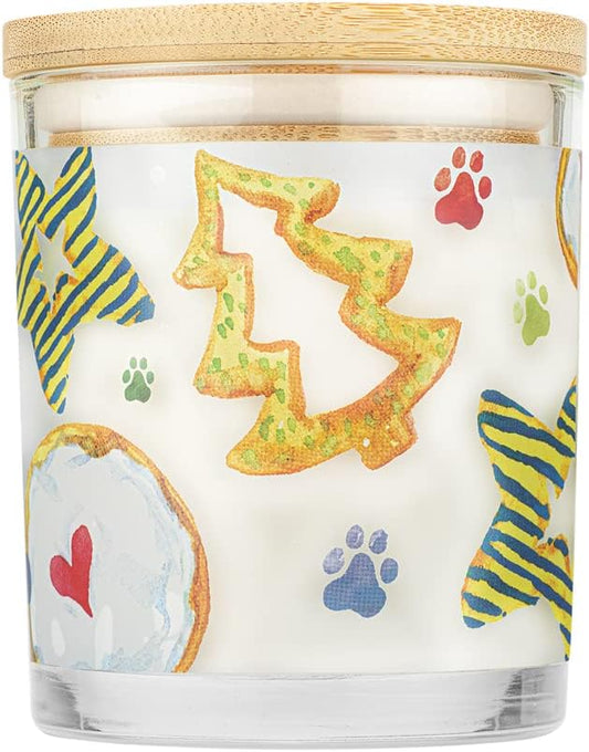 One Fur All Pet House Scented Candle, 9 OZ Glass Jar, 100% Plant-Based Soy Candle with a Cotton Wick, Clean Burning, Long Lasting Pet Odor Candles for Home, Sugar Cookies - 2 Pack